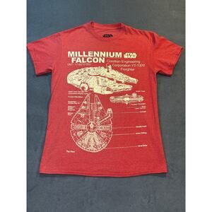 Star Wars (Mens) Millennium Falcon Large Graphic T-Shirt Small
